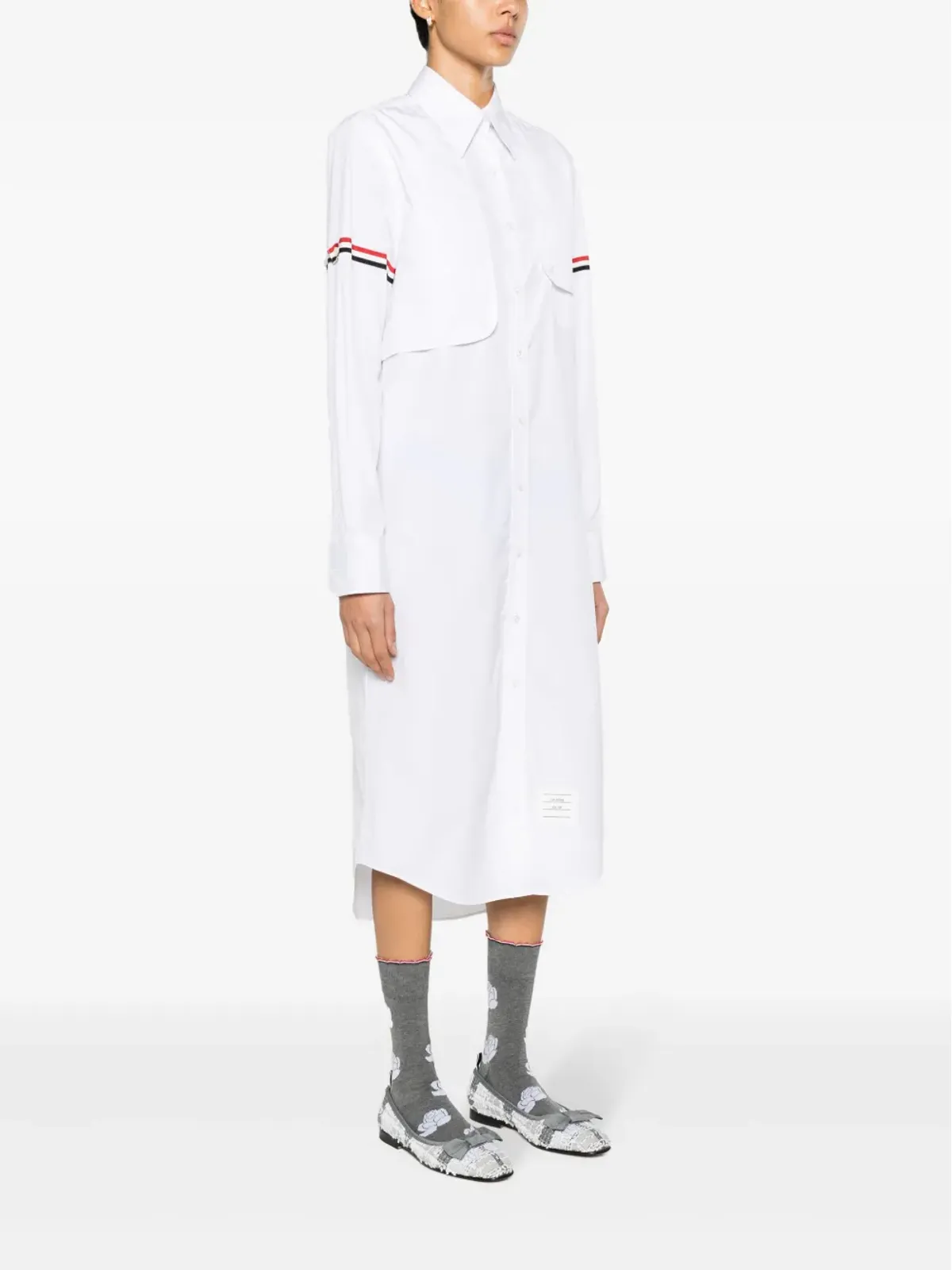 Thom Browne コットン ミディ丈 シャツドレス - ホワイト - 画像3