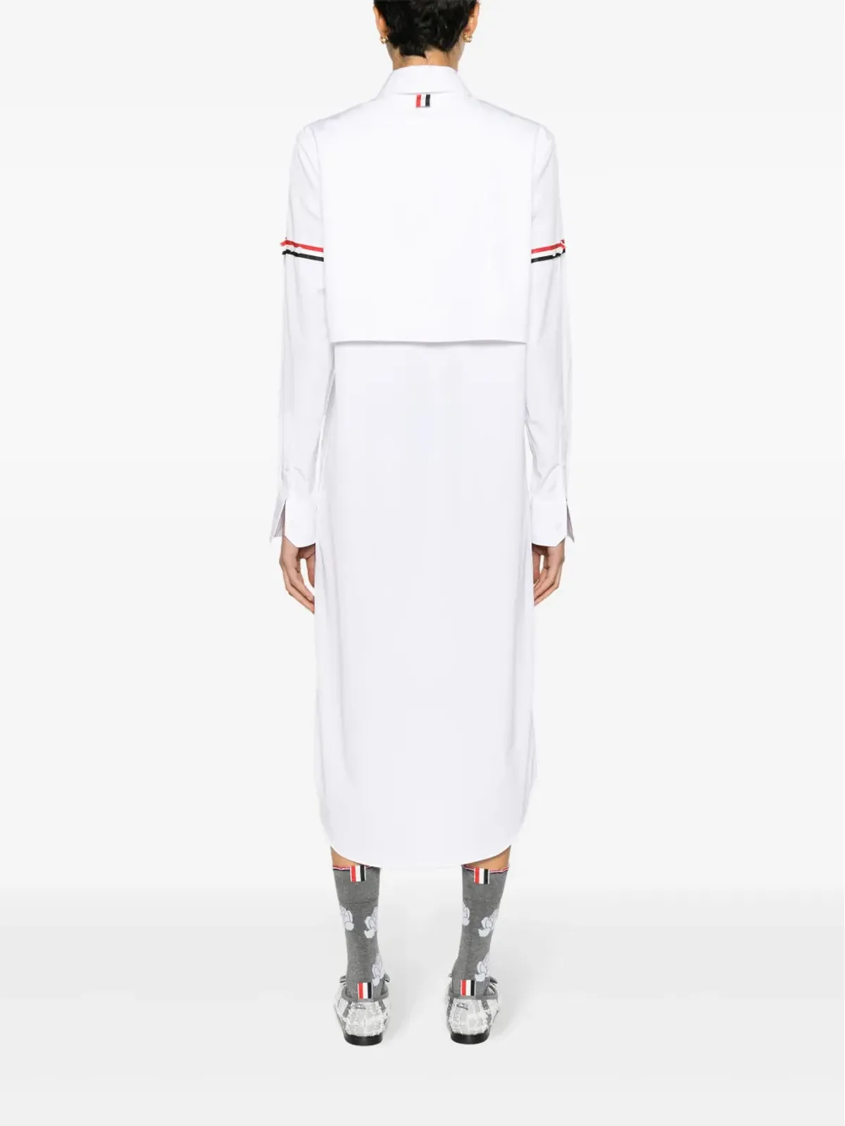 Thom Browne コットン ミディ丈 シャツドレス - ホワイト - 画像4