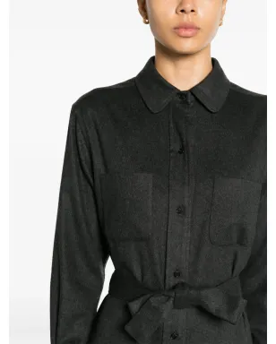 Thom Browne シルク混ミディ丈シャツドレス - サムネイル5