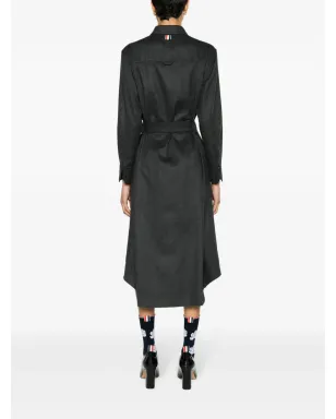 Thom Browne シルク混ミディ丈シャツドレス - サムネイル4