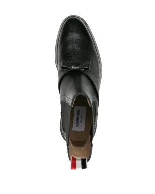 Thom Browne ボウのディテール レザー チェルシーブーツ - ブラック - サムネイル4