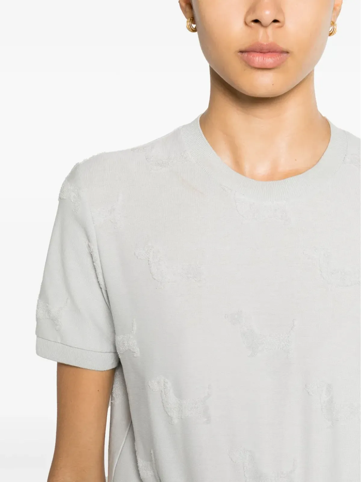 Thom Browne ヘクター ジャカード テリー Tシャツ - グレー - 画像5