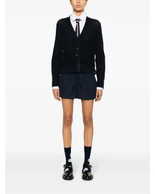 Thom Browne Vネック ヴァージンウール カーディガン - ブルー - サムネイル2
