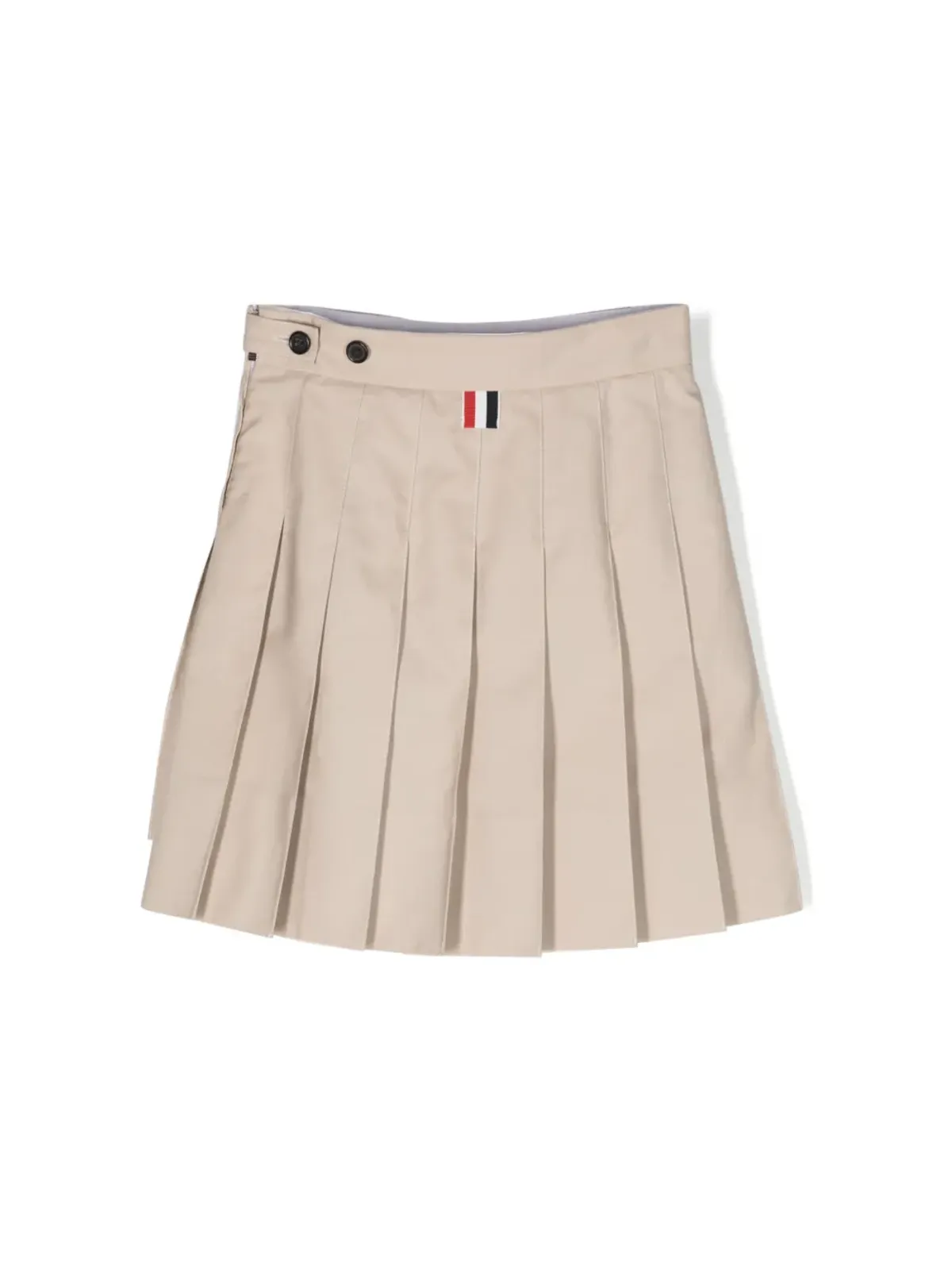 Thom Browne Kids タイプライタークロス プリーツミニスカート - 画像2