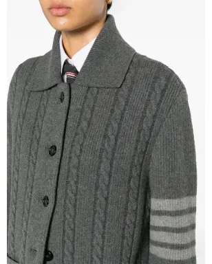 Thom Browne ケーブルニット ボンバージャケット - サムネイル5