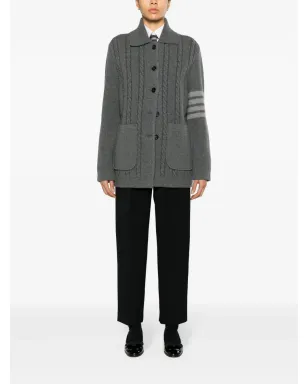 Thom Browne ケーブルニット ボンバージャケット - サムネイル2