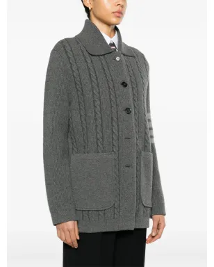 Thom Browne ケーブルニット ボンバージャケット - サムネイル3