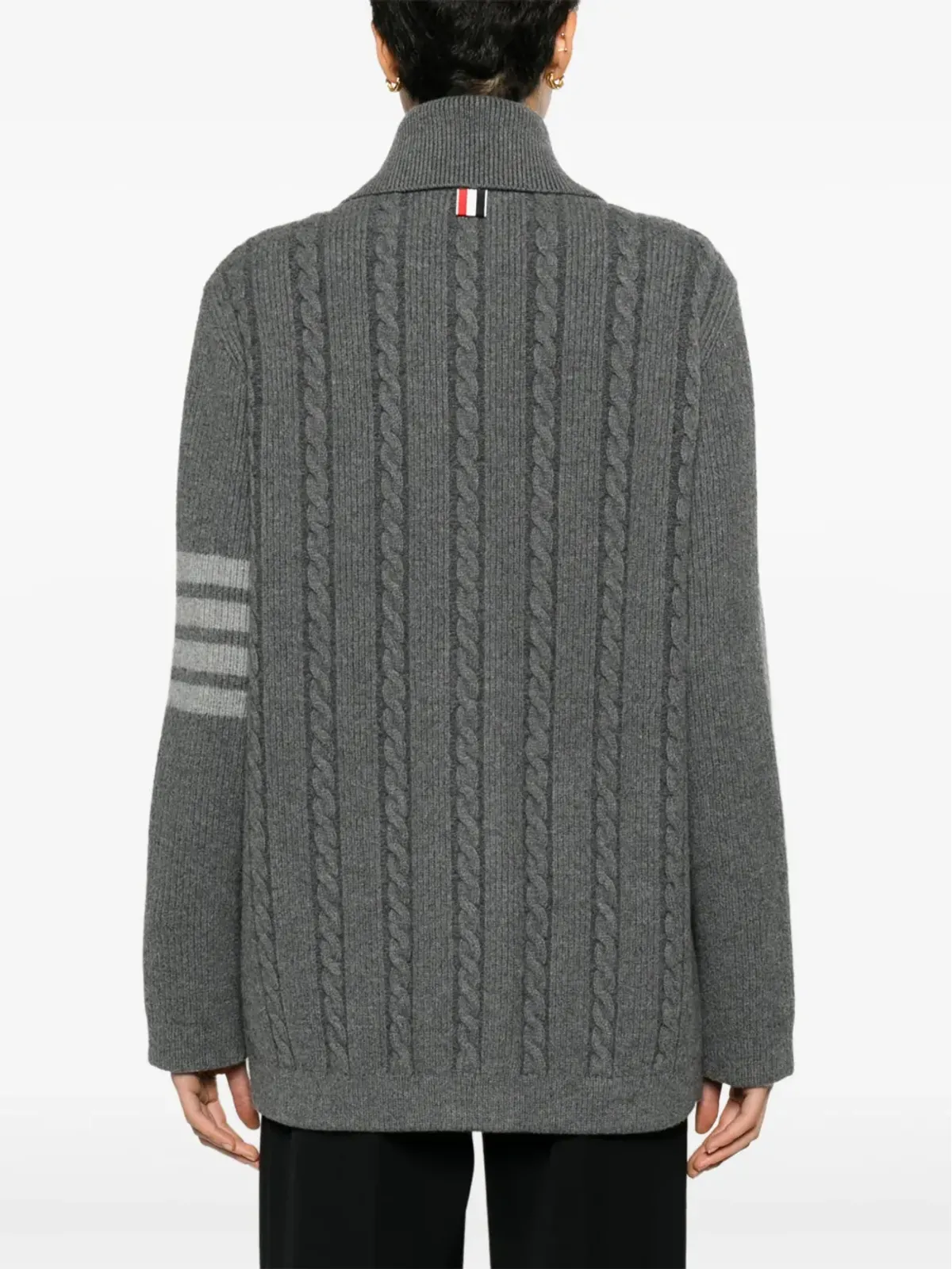 Thom Browne ケーブルニット ボンバージャケット - 画像4