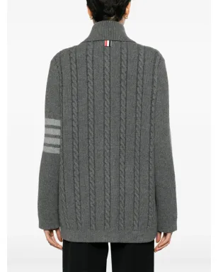 Thom Browne ケーブルニット ボンバージャケット - サムネイル4