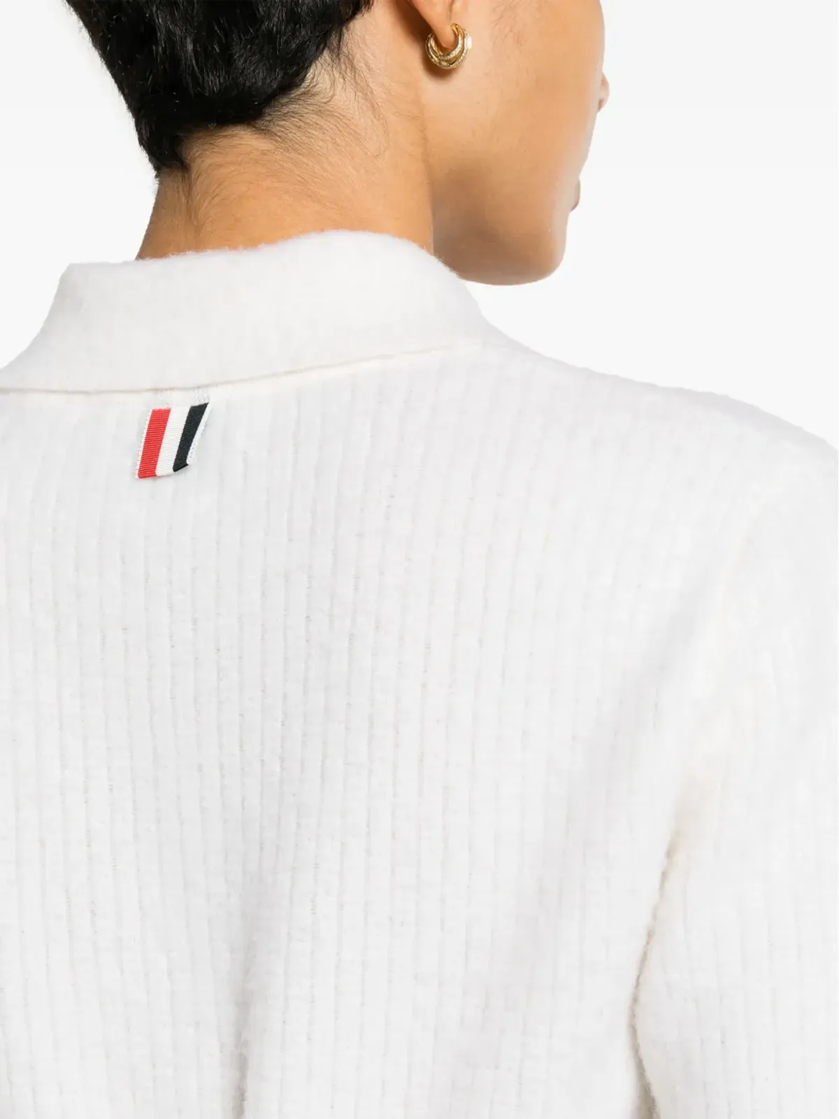 Thom Browne RWBストライプ ニットTシャツ - ホワイト - 画像5
