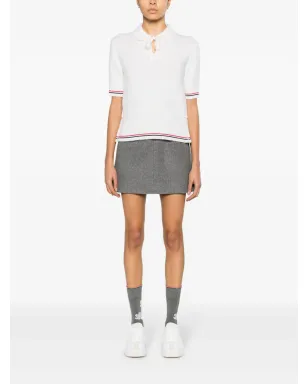 Thom Browne RWBストライプ ニットTシャツ - ホワイト - サムネイル2