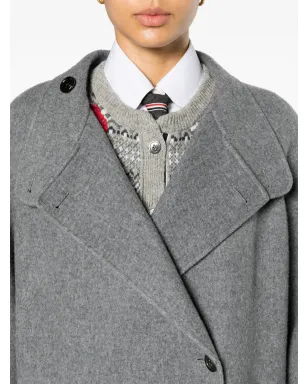 Thom Browne ウールブレンド マキシコート グレー - サムネイル5