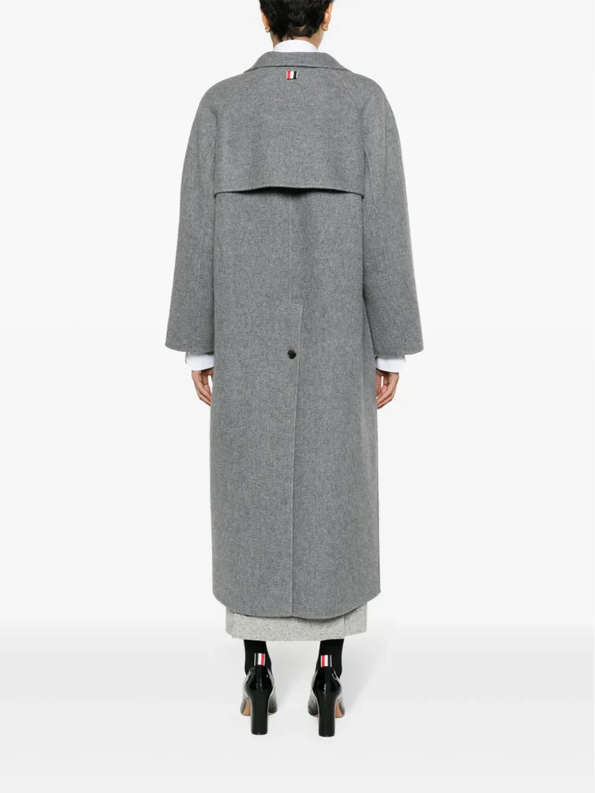 Thom Browne ウールブレンド マキシコート グレー - 画像2