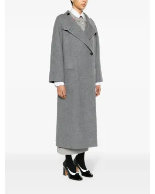 Thom Browne ウールブレンド マキシコート グレー - サムネイル3