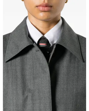Thom Browne RWBストライプツイルコート - グレー - サムネイル5