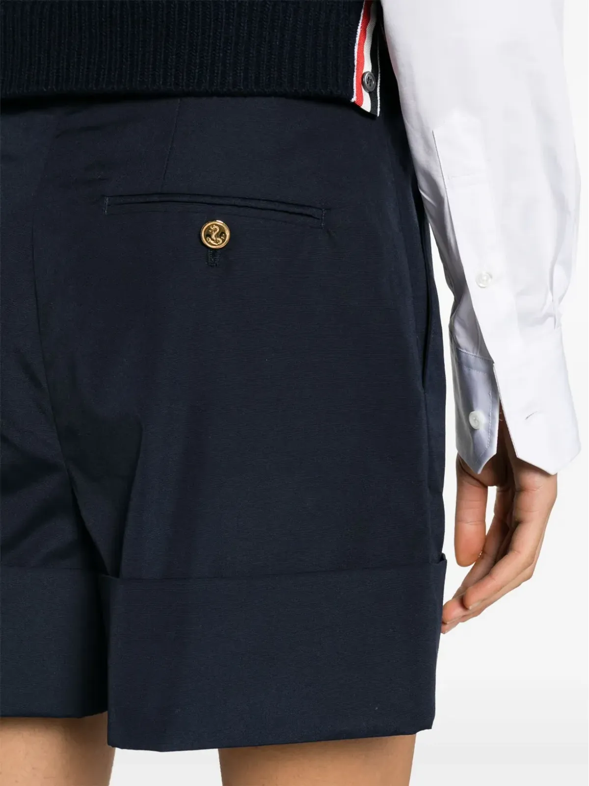 Thom Browne 4 Bar-tab テーラードショーツ ブルー - 画像5