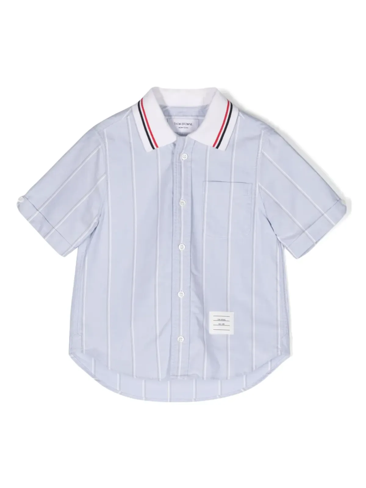 Thom Browne Kids ストライプ柄コットンシャツ - 画像1