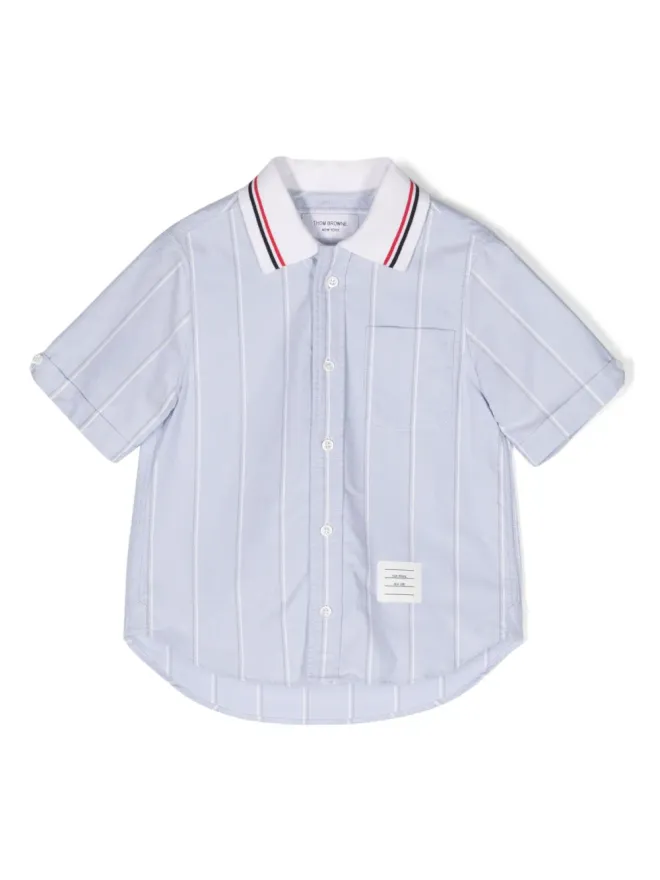 Thom Browne Kids Thom Browne Kids ストライプ柄コットンシャツの商品画像