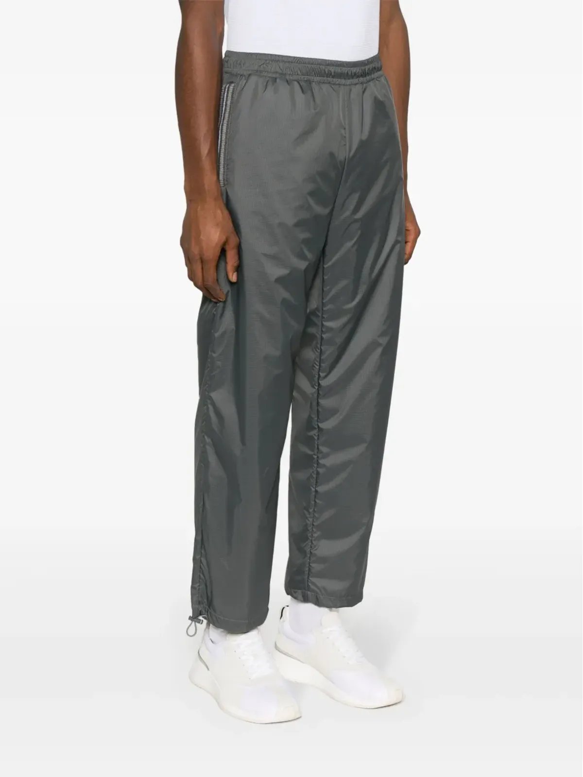 Thom Browne ロゴパッチ シアーリップストップ トラックパンツ グレー - 画像3