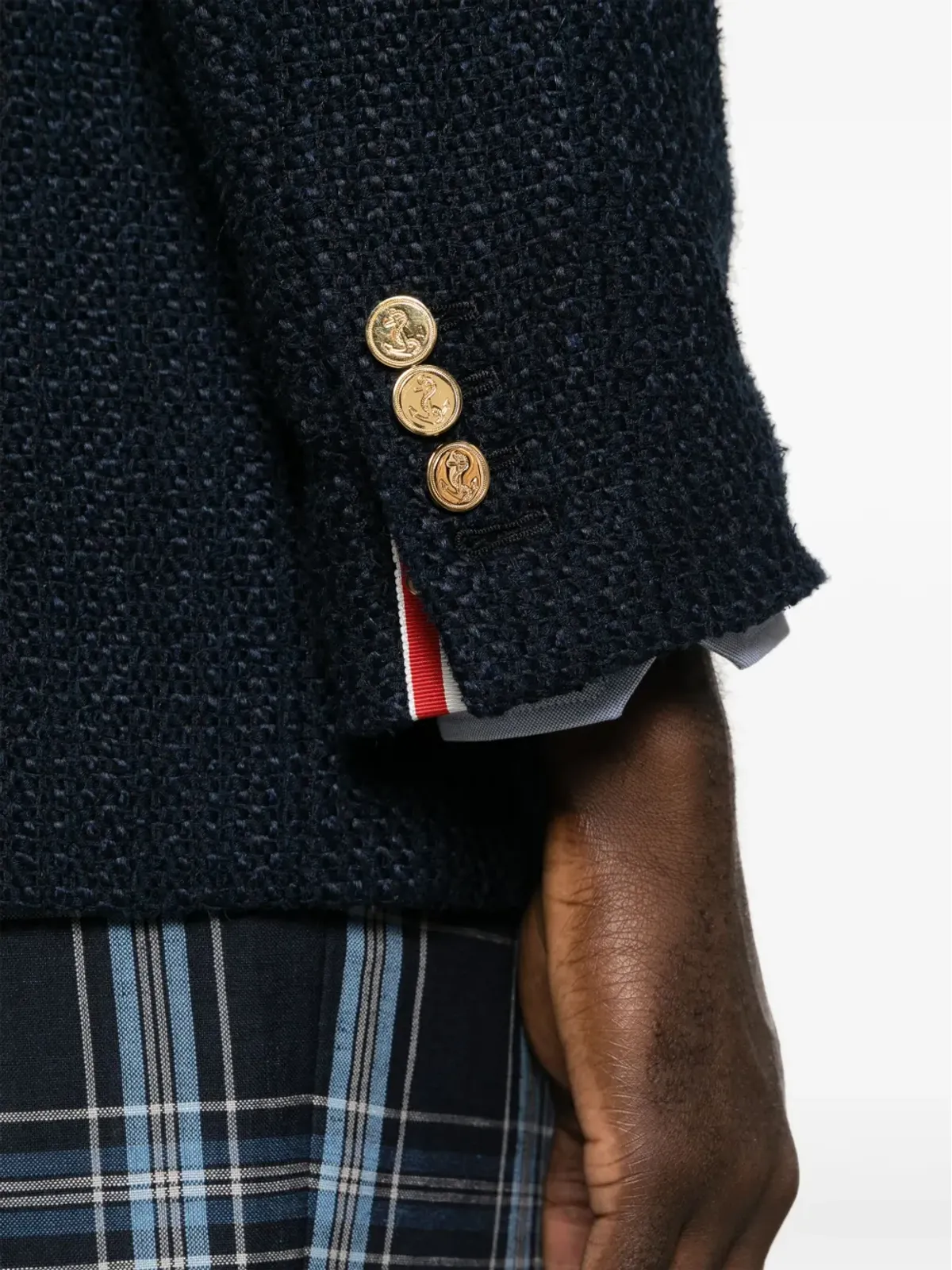 Thom Browne ツイード シングルブレスト ブレザー - ブルー - 画像5