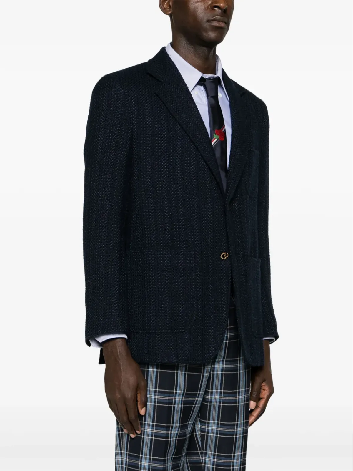 Thom Browne ツイード シングルブレスト ブレザー - ブルー - 画像3