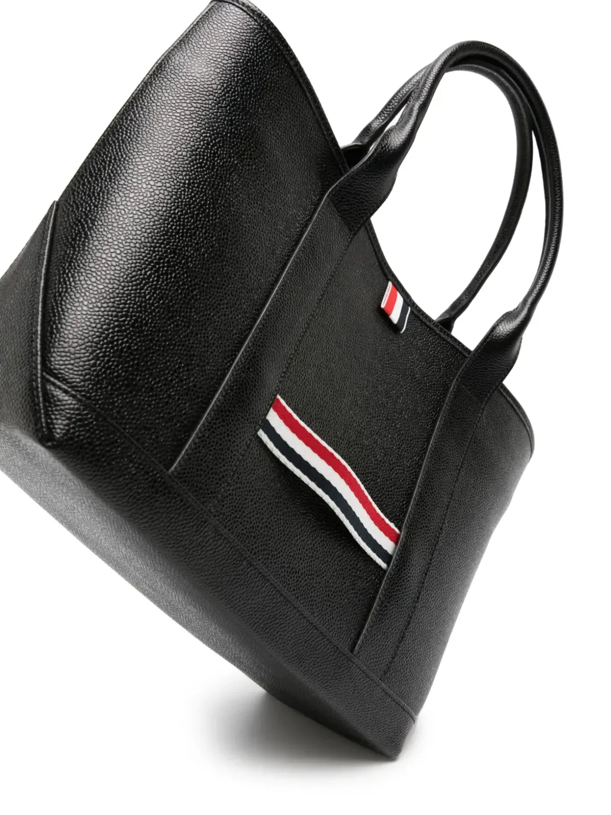 Thom Browne 小型ツールレザー トートバッグ - ブラック - 画像3