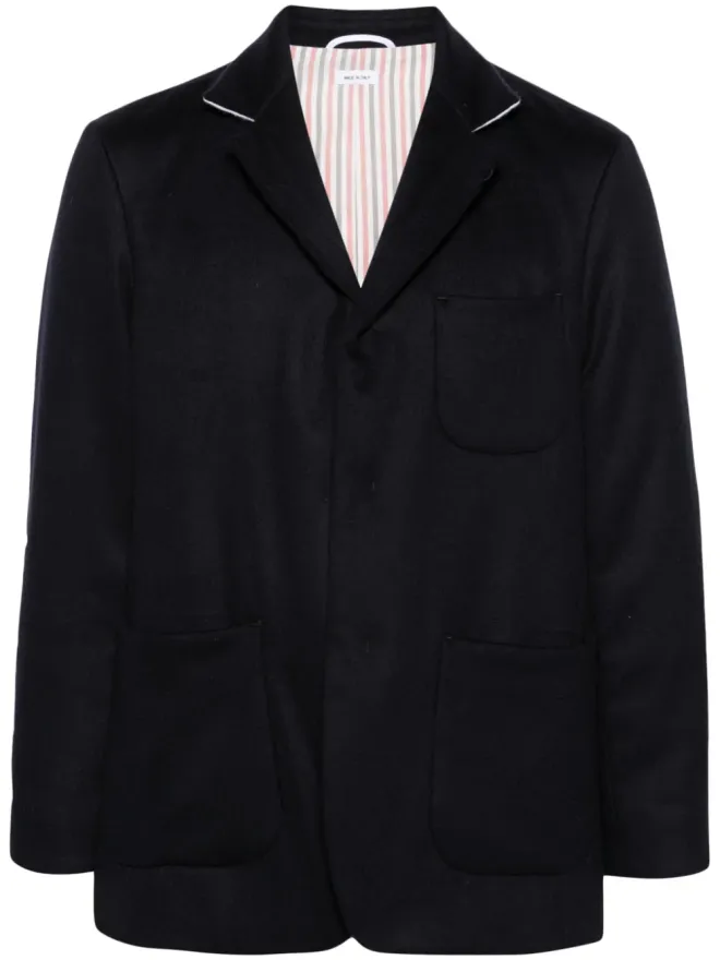 Thom Browne Thom Browne パッド入りカシミヤシャツジャケット - ブルーの商品画像