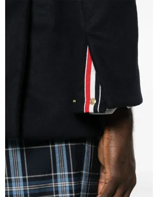 Thom Browne パッド入りカシミヤシャツジャケット - ブルー - サムネイル5