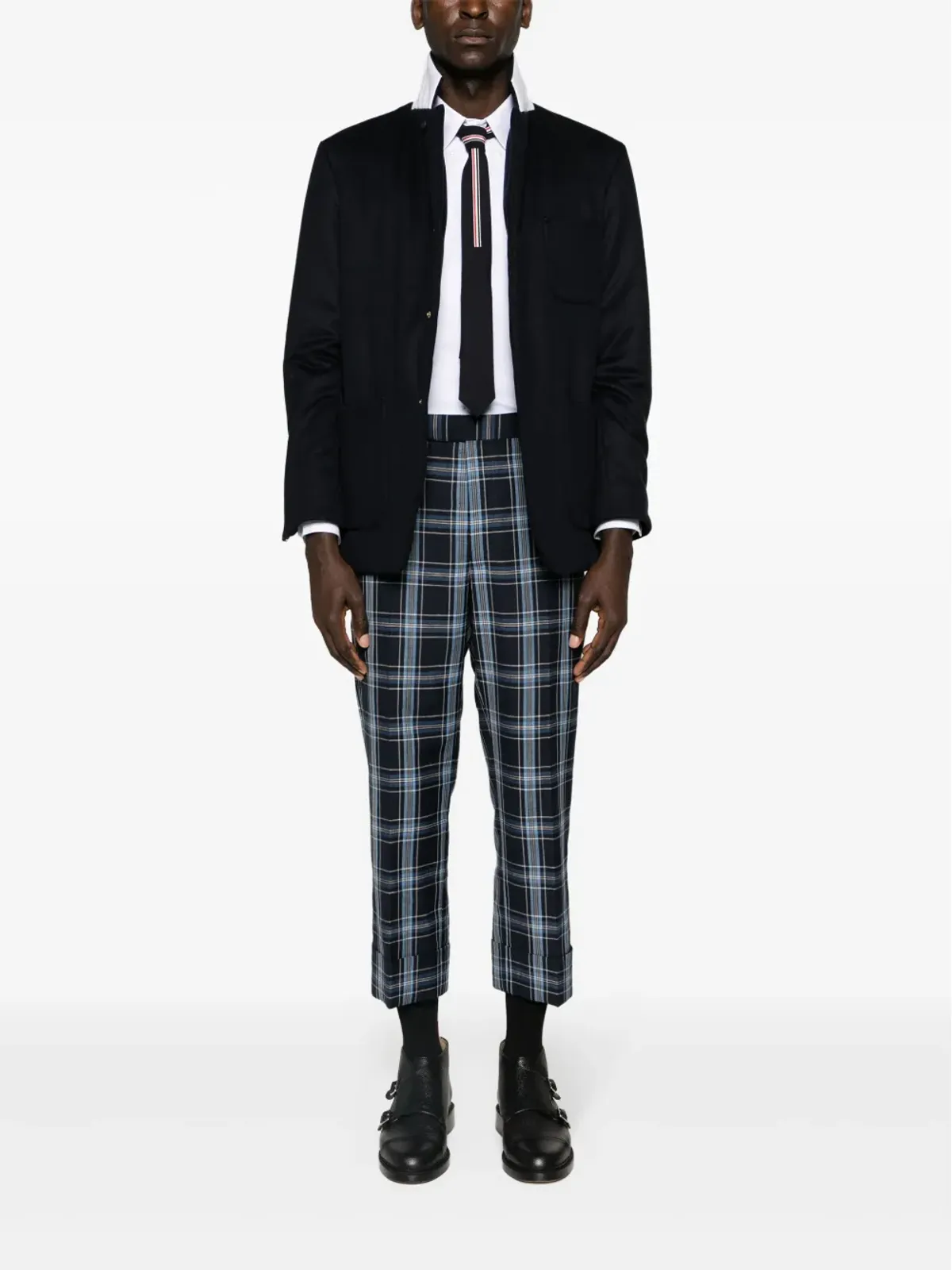 Thom Browne パッド入りカシミヤシャツジャケット - ブルー - 画像2