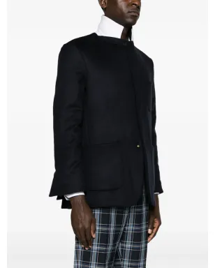 Thom Browne パッド入りカシミヤシャツジャケット - ブルー - サムネイル3