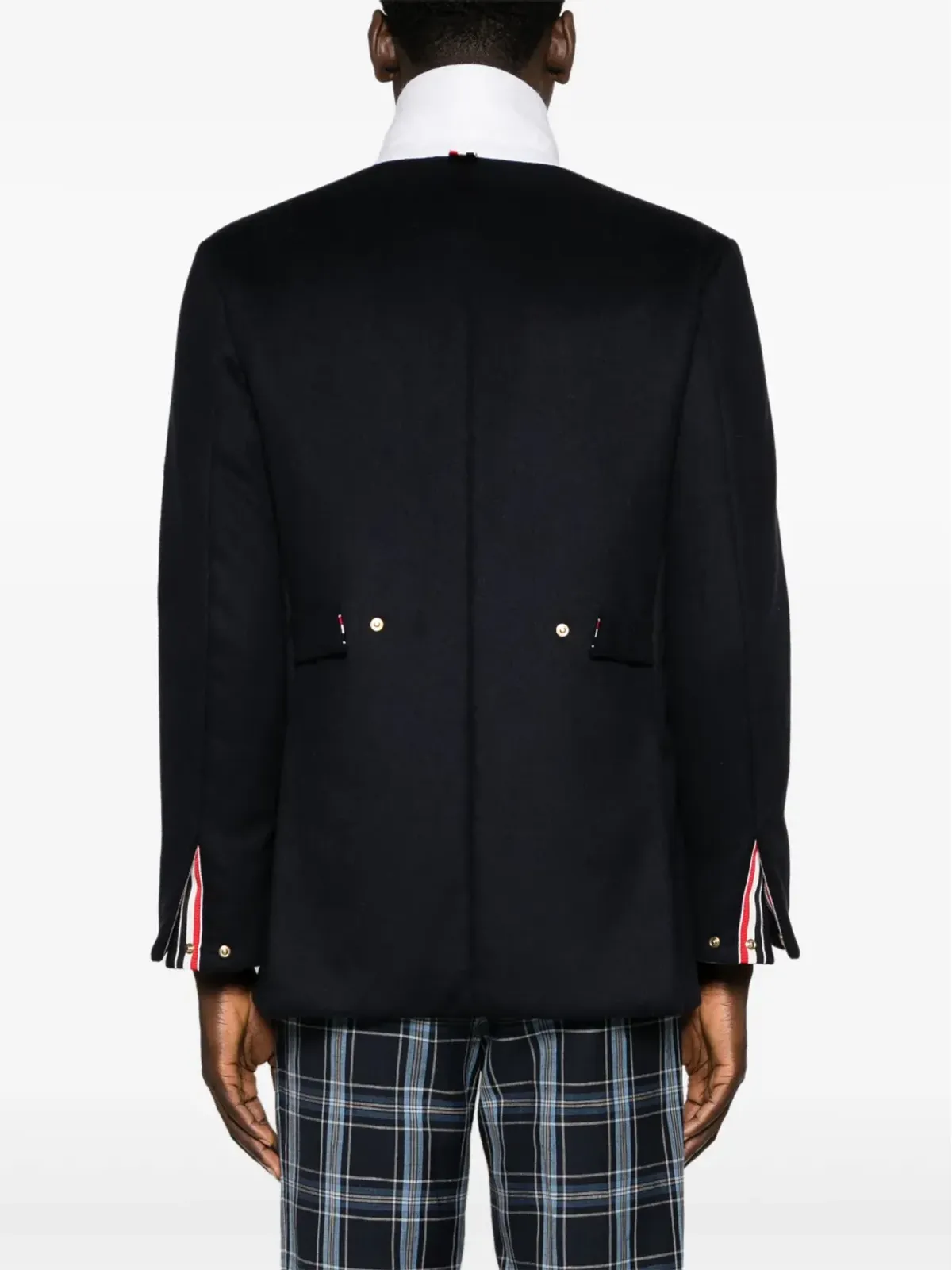 Thom Browne パッド入りカシミヤシャツジャケット - ブルー - 画像4