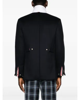 Thom Browne パッド入りカシミヤシャツジャケット - ブルー - サムネイル4