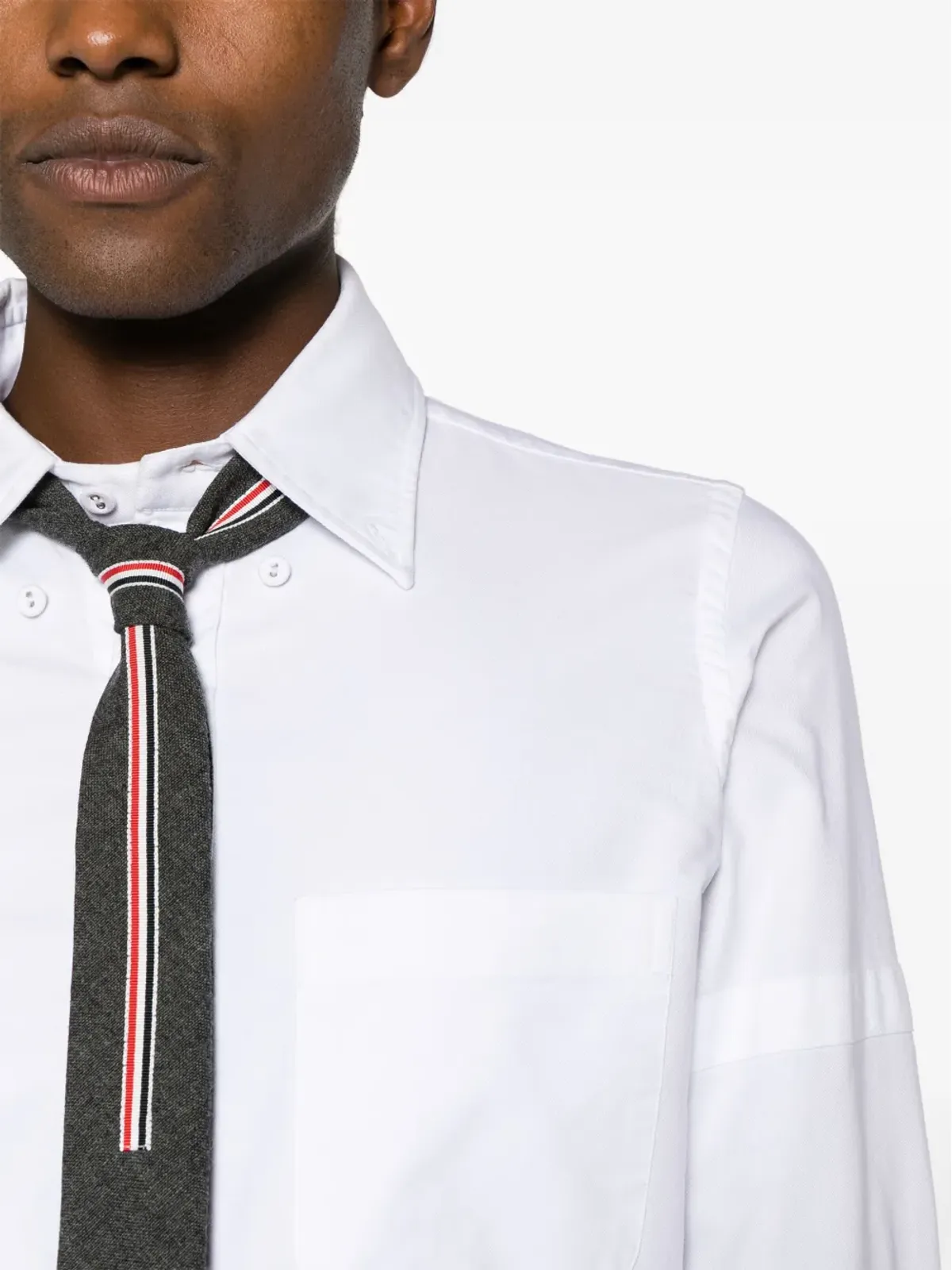 Thom Browne アームバンドディテール コットンシャツ - ホワイト - 画像5