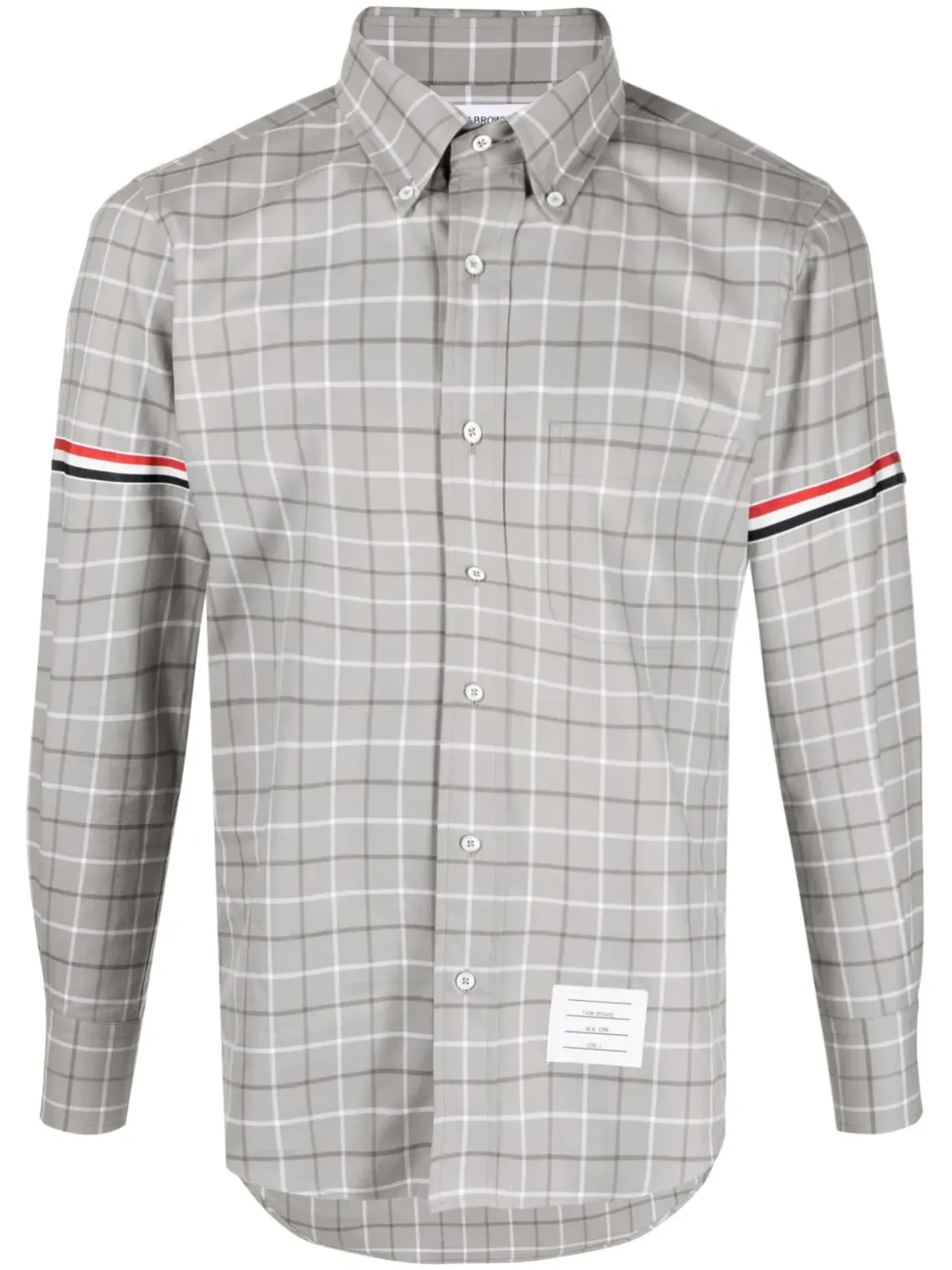 Thom Browne タッターサルチェック柄 コットンシャツ - グレー - 画像1