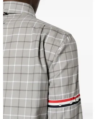 Thom Browne タッターサルチェック柄 コットンシャツ - グレー - サムネイル5