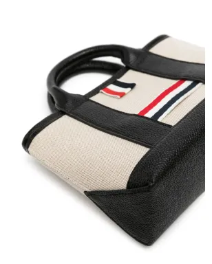 Thom Browne ミニ ツール レザー トート バッグ - ブラック - サムネイル3