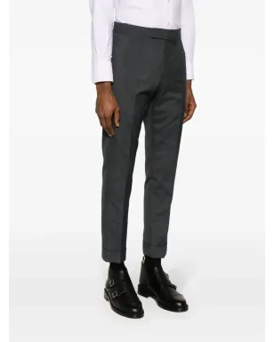 Thom Browne ミッドライズ スキニー・レッグ テーラードパンツ - グレー - サムネイル3
