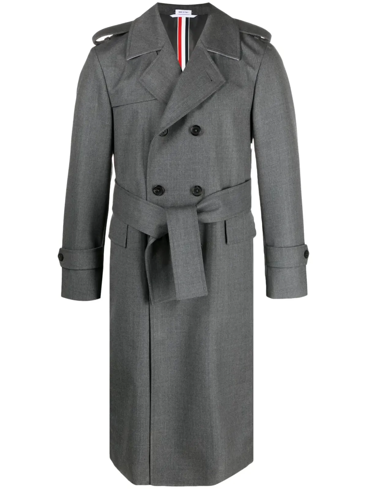 Thom Browne ウール ダブルブレスト トレンチコート - グレー - 画像1