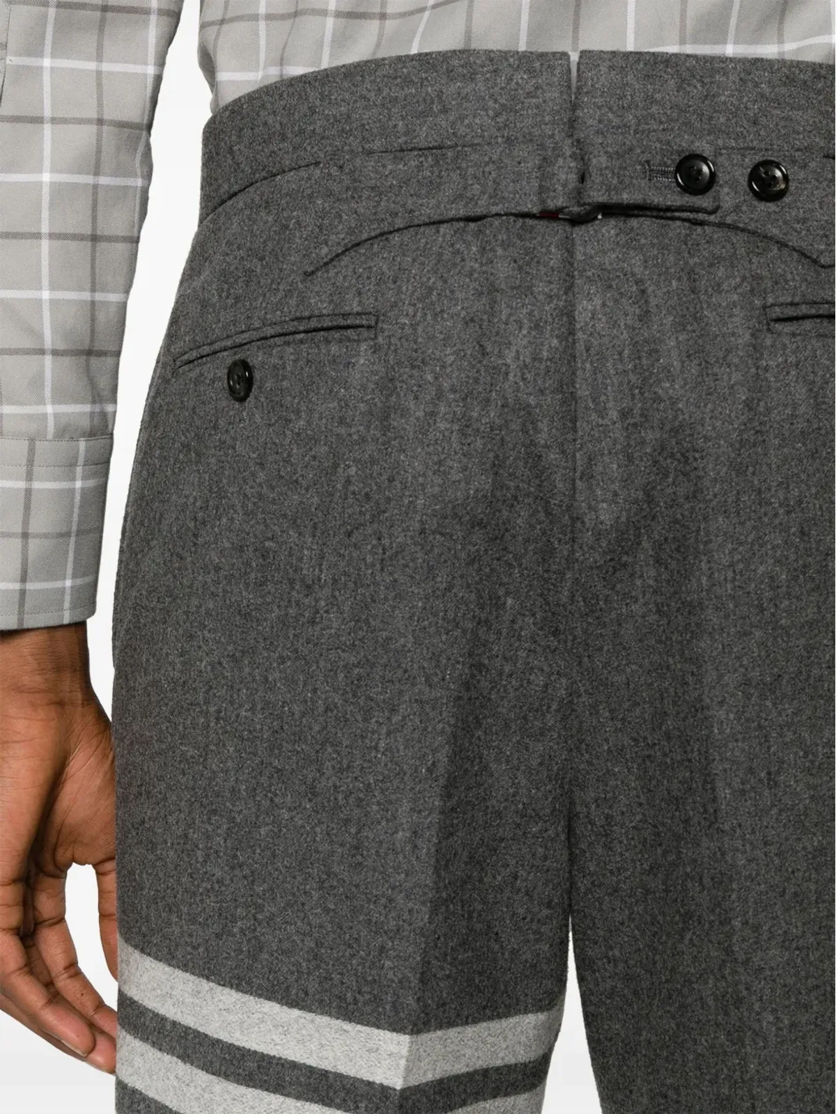 Thom Browne ローライズ ドロップクロッチ テーラードパンツ グレー - 画像5