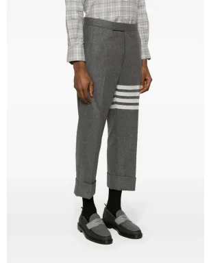 Thom Browne ローライズ ドロップクロッチ テーラードパンツ グレー - サムネイル3