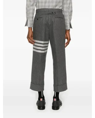 Thom Browne ローライズ ドロップクロッチ テーラードパンツ グレー - サムネイル4