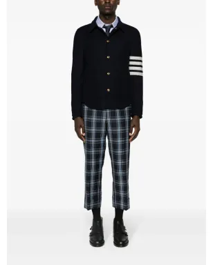 Thom Browne 4バー フェルト仕上げ シャツジャケット - ブルー - サムネイル2