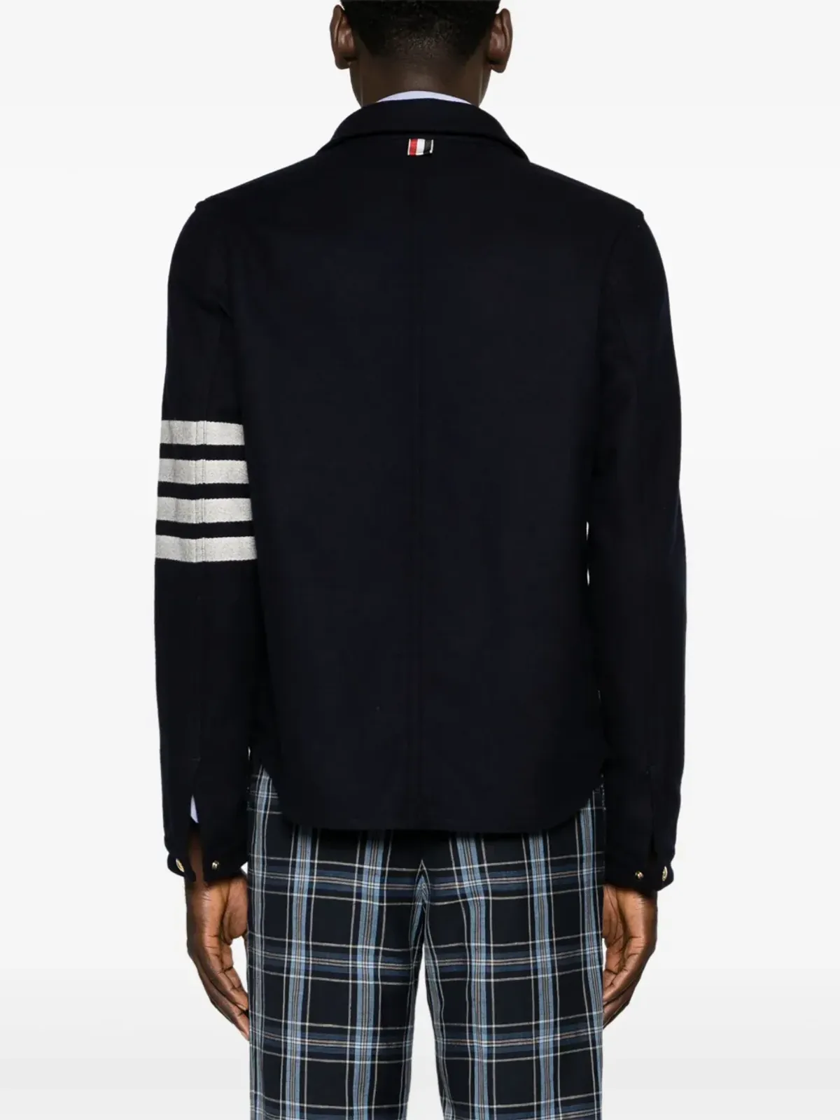 Thom Browne 4バー フェルト仕上げ シャツジャケット - ブルー - 画像4