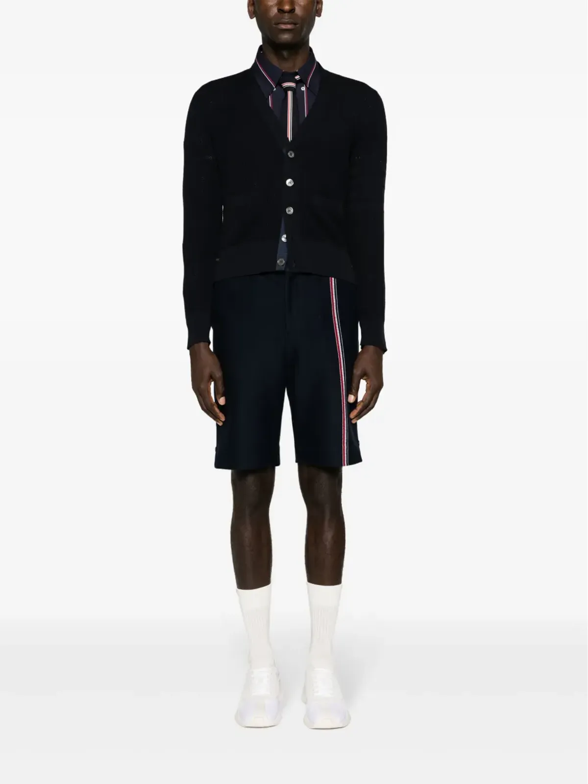 Thom Browne ワッフルニット ウール カーディガン - ブルー - 画像2