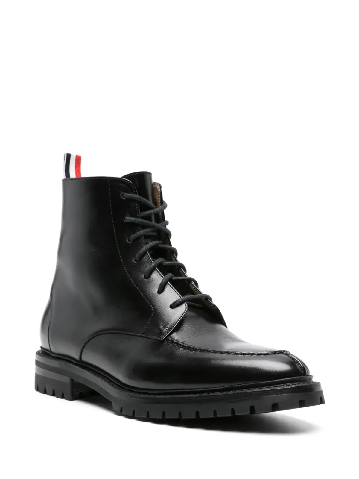ビンテージ Thom Browne ウィングチップ レザー ブーツ - ブラック - 画像2