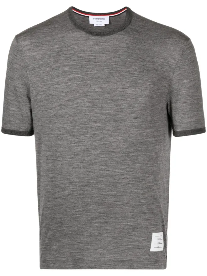 Thom Browne Thom Browne リンガー コットン Tシャツ グレーの商品画像