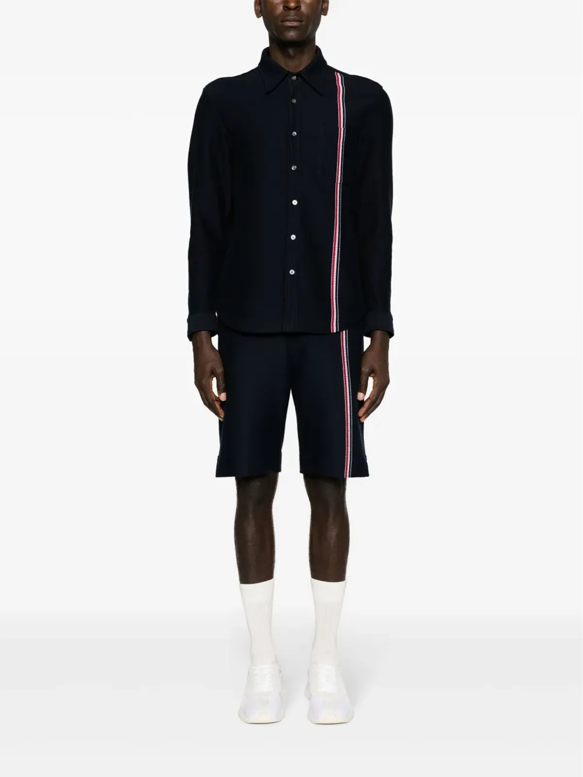 Thom Browne RWBストライプ コットン シャツジャケット - ブルー - 画像2