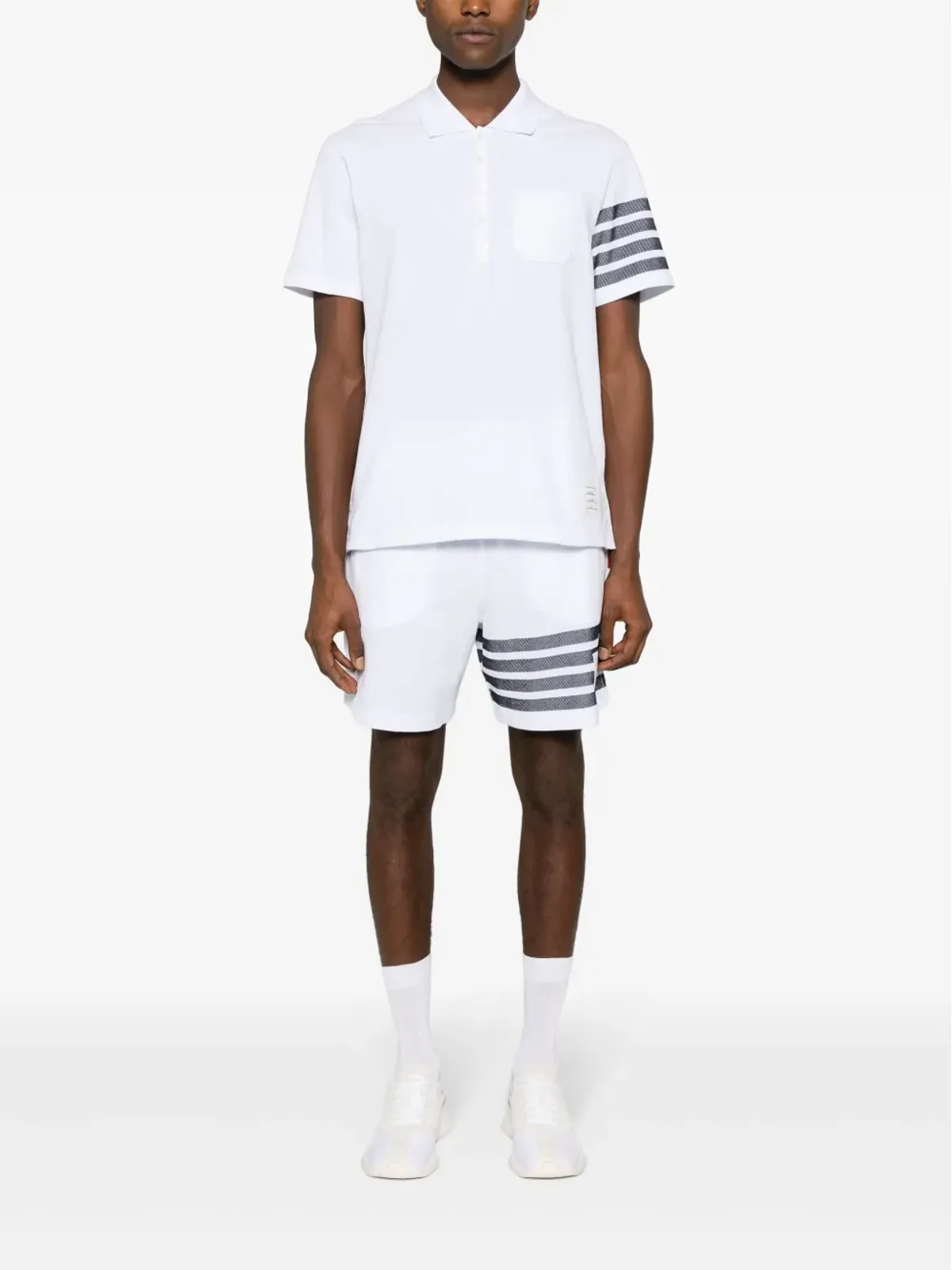 Thom Browne 4-Bar コットン ポロシャツ - ホワイト - 画像2