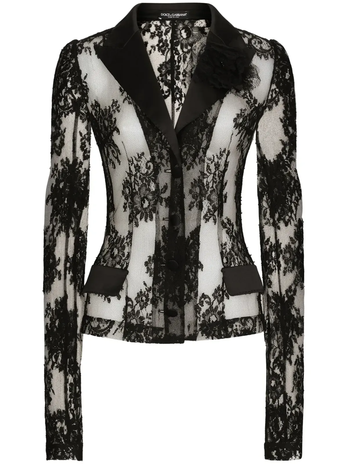 Dolce & Gabbana シアー シャントリーレース ブレザー - 画像1