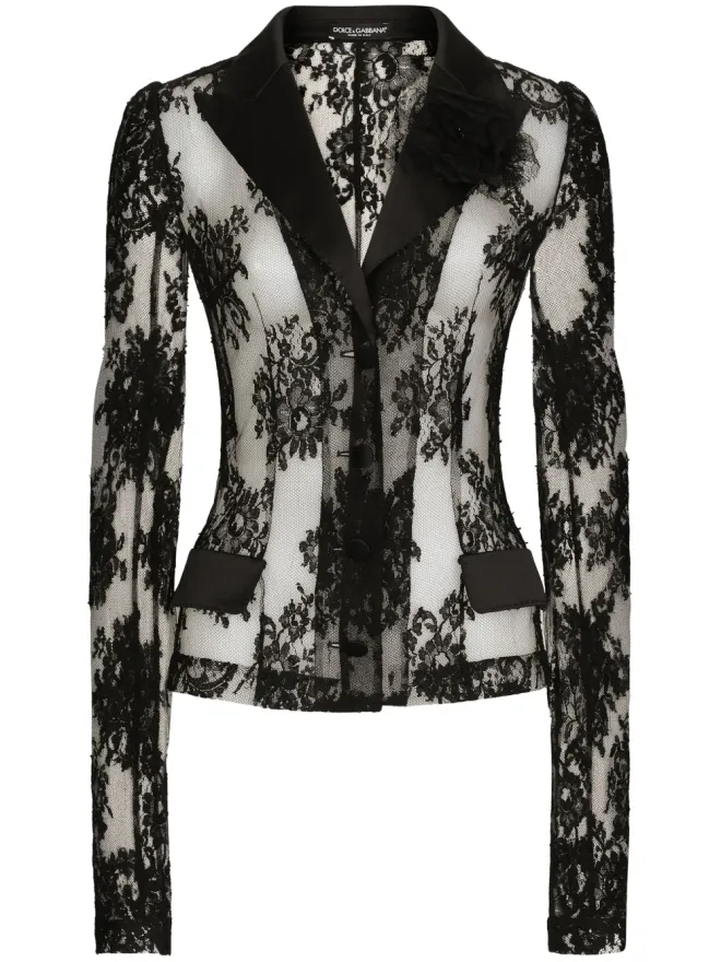 Dolce & Gabbana Dolce & Gabbana シアー シャントリーレース ブレザーの商品画像